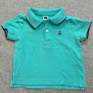 Janie and Jack green short sleeve polo shirt